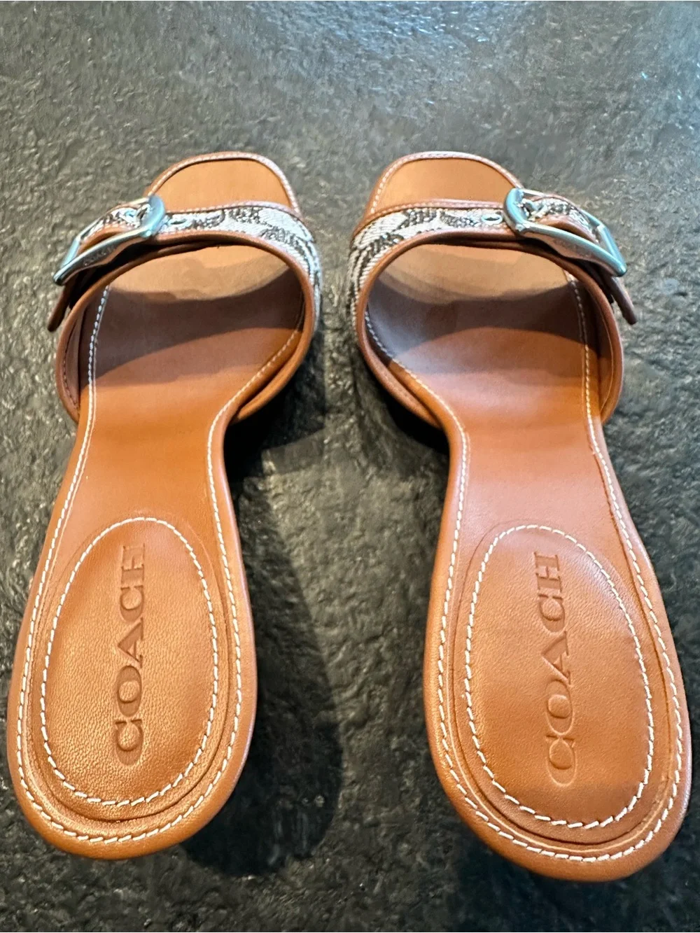 NWOT Coach Margot Crystal Sandals in Burnished Amber size 8.5 RARE FIND